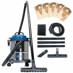 Pack SCHEPPACH Wet/dry Vacuum Cleaner - 1200W - 20L - NTS20 - 5 Paper Dust Bags - 20 L