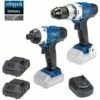 KIT CORDLESS BATTERY DRILL + IMPACT DRIVER + 2 BATTERIES 20V 2.0AH SCHEPPACH